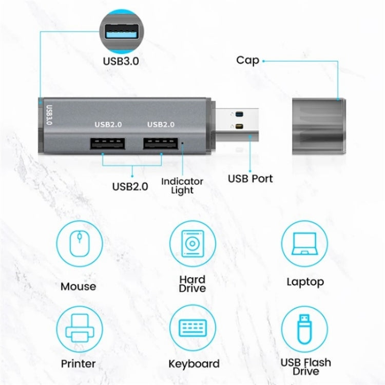 ADS-302A 3 in 1 USB to USB 3.0 / 2.0 Hub Expansion Station USB Adapter — view 5