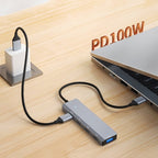 ADS-311C Support PD 100W Fast Charging Converter 5 Port Hub Type-C Hub Adapter — view 4