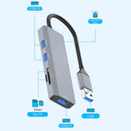 ADS-310A USB Adapter to 3 x USB 3.0 + 2 x Card Reader Slots Multi-Port Hub — view 4