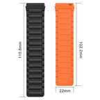 22mm I-shaped Magnetic Silicone Watch Band — view 52