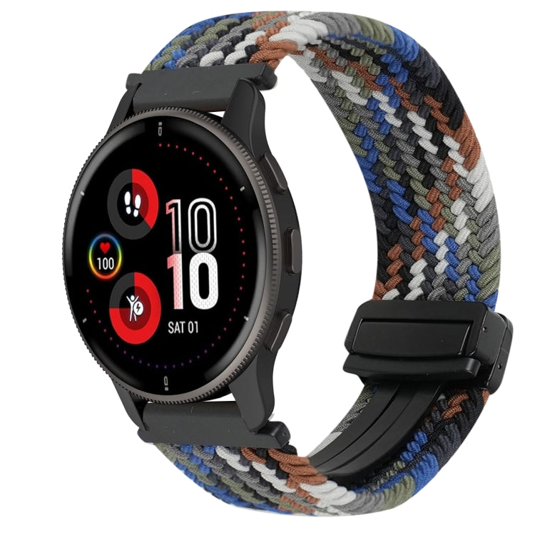 For COROS Pace 3 22mm Magnetic Buckle Braided Watch Band — Forest Green