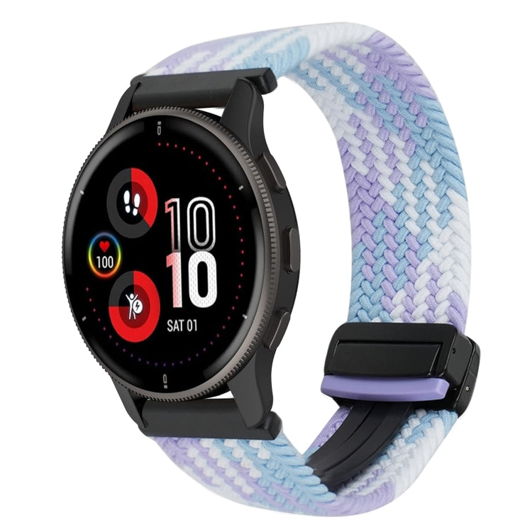 For COROS Pace 3 22mm Magnetic Buckle Braided Watch Band — Smoky Purple