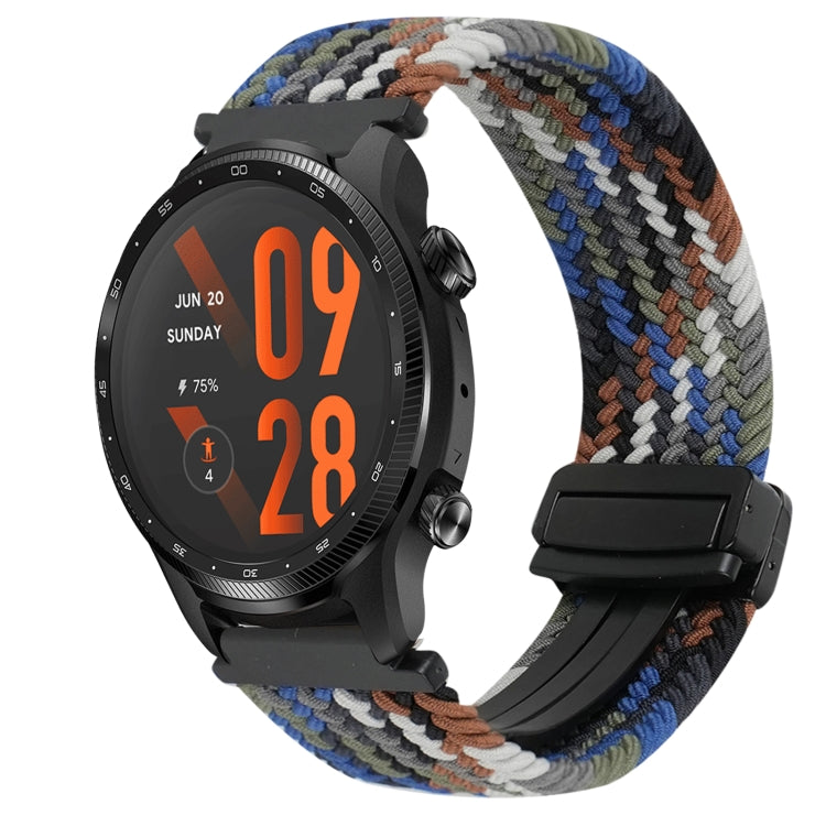 22mm Magnetic Buckle Braided Watch Band — Denim Blue