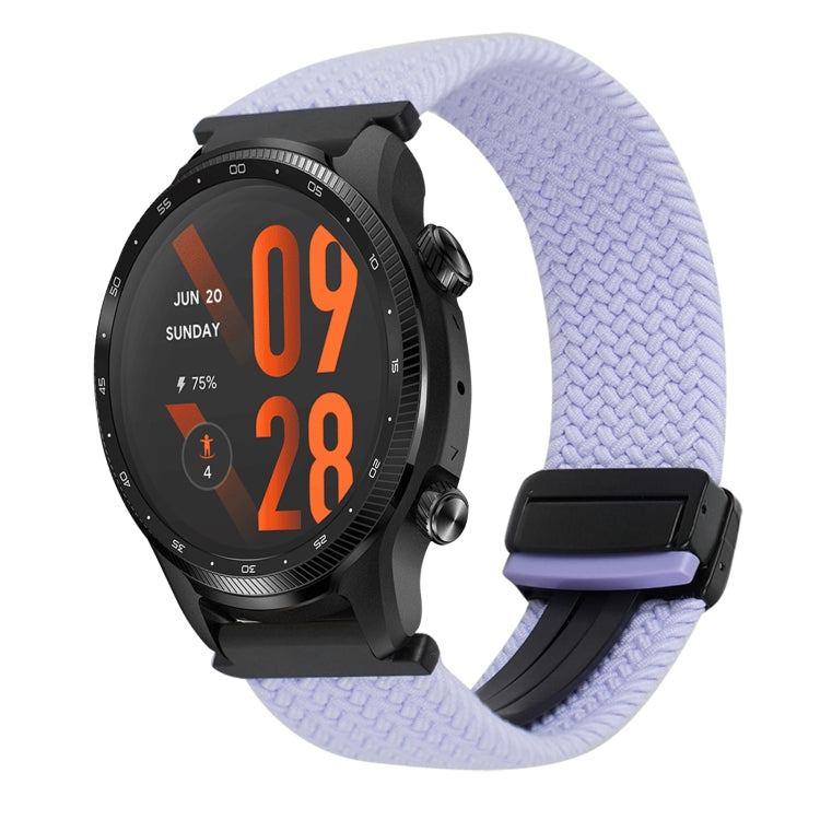 22mm Magnetic Buckle Braided Watch Band — Purple