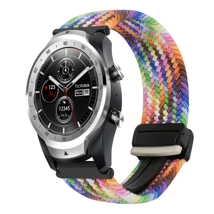 22mm Magnetic Buckle Braided Watch Band — Colorful