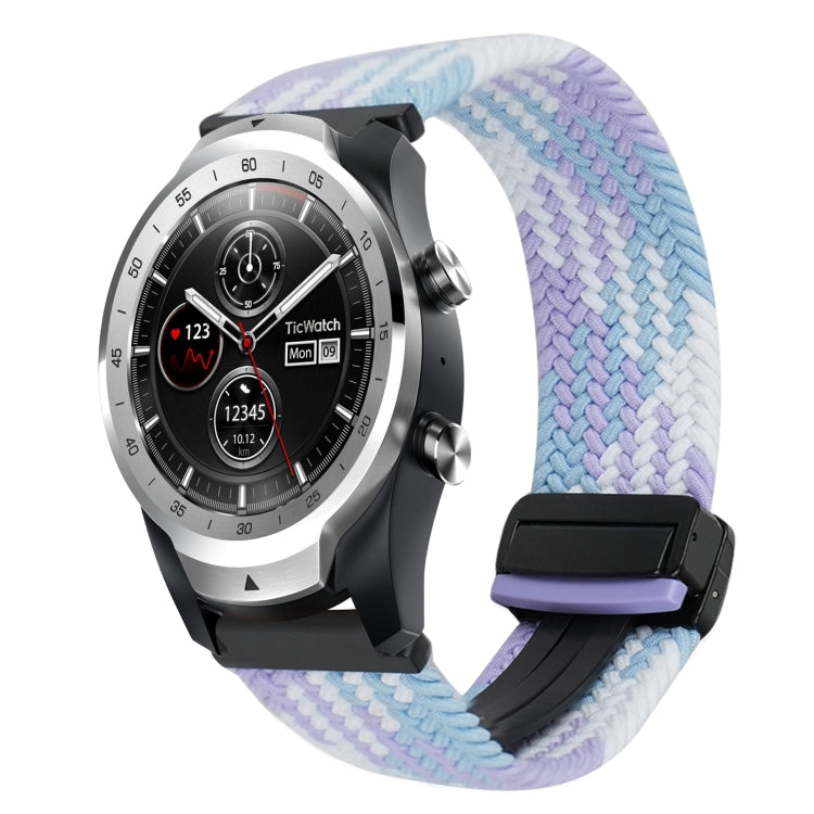 22mm Magnetic Buckle Braided Watch Band — Violet