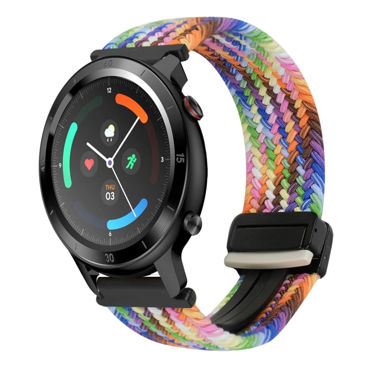 22mm Magnetic Buckle Braided Watch Band — Colorful