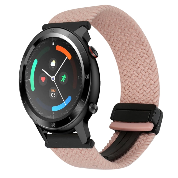 22mm Magnetic Buckle Braided Watch Band — Pink