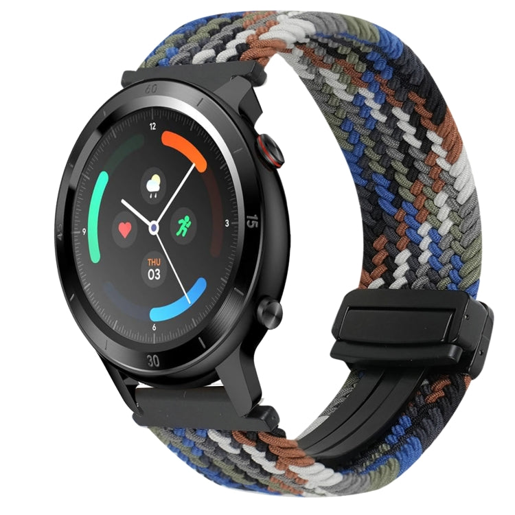 22mm Magnetic Buckle Braided Watch Band — Denim Blue