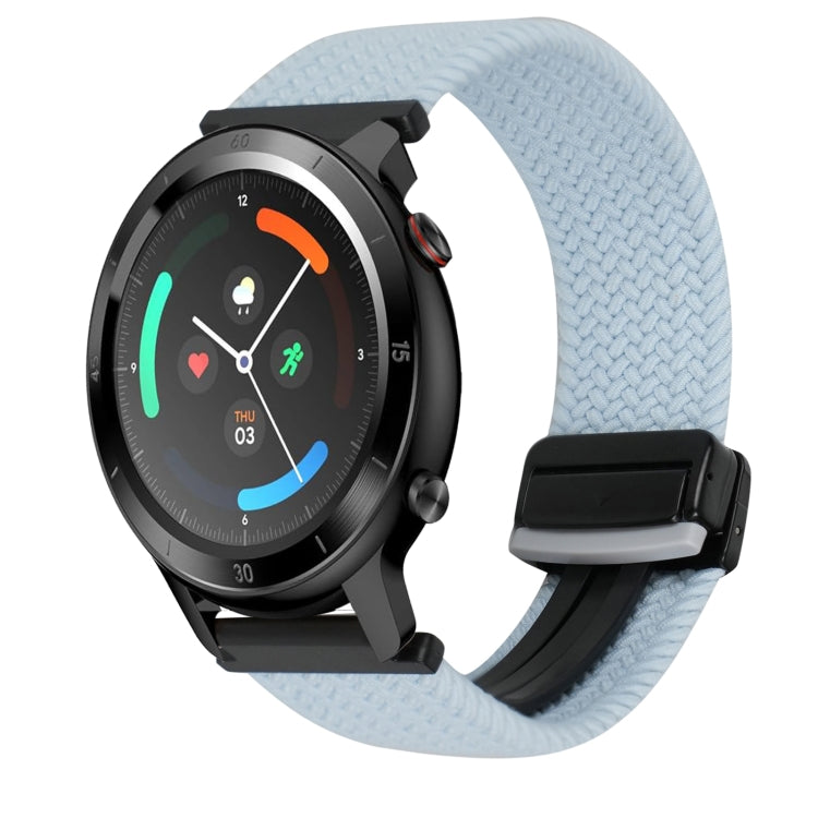 22mm Magnetic Buckle Braided Watch Band — Sky Blue