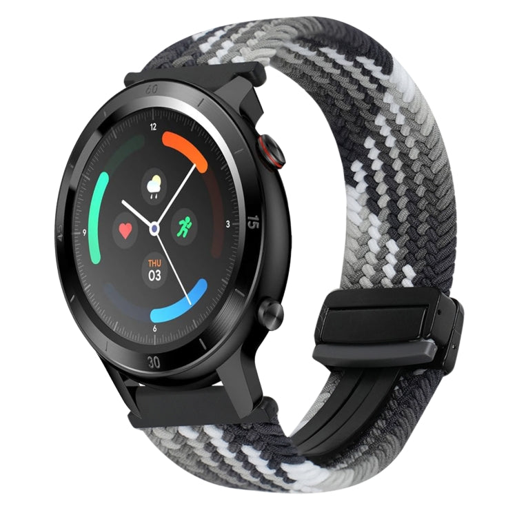 22mm Magnetic Buckle Braided Watch Band — Dazzling Black