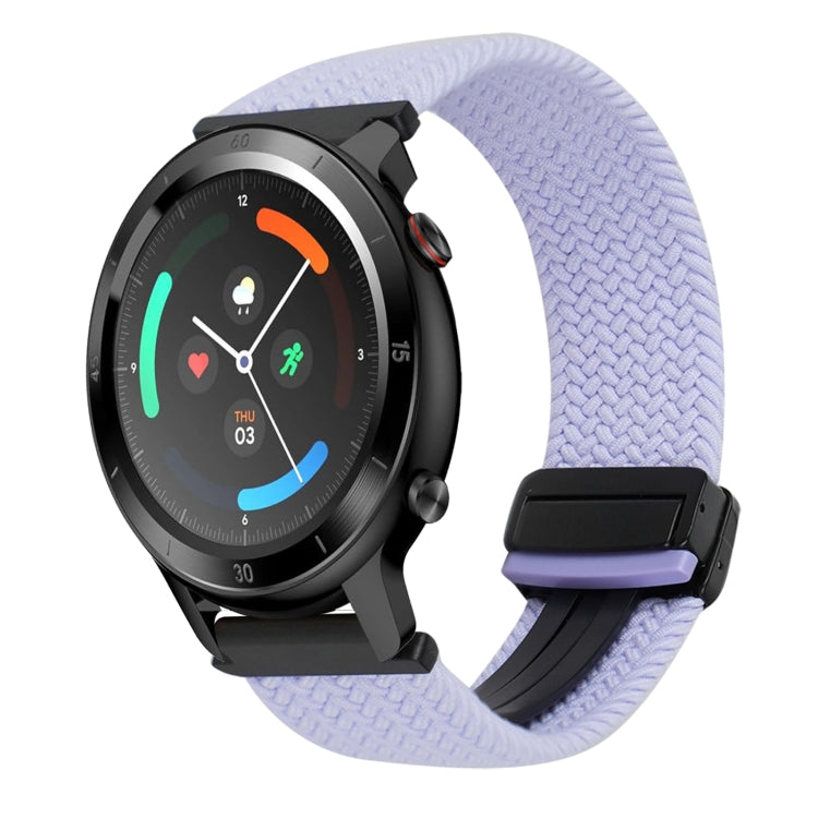 22mm Magnetic Buckle Braided Watch Band — Purple