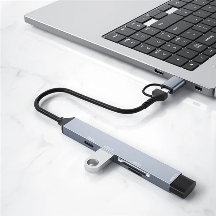 ADS-806D Type-C+USB to USB 3.0 Hub SD / TF Card Reader Multi-Function Docking Station — view 7