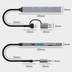 ADS-806D Type-C+USB to USB 3.0 Hub SD / TF Card Reader Multi-Function Docking Station — view 8