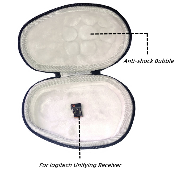 Wireless Mouse PU Waterproof Storage Bag Outdoor Travel Hard Shell Protective Case, For Logitech MX Master 2S / 3S