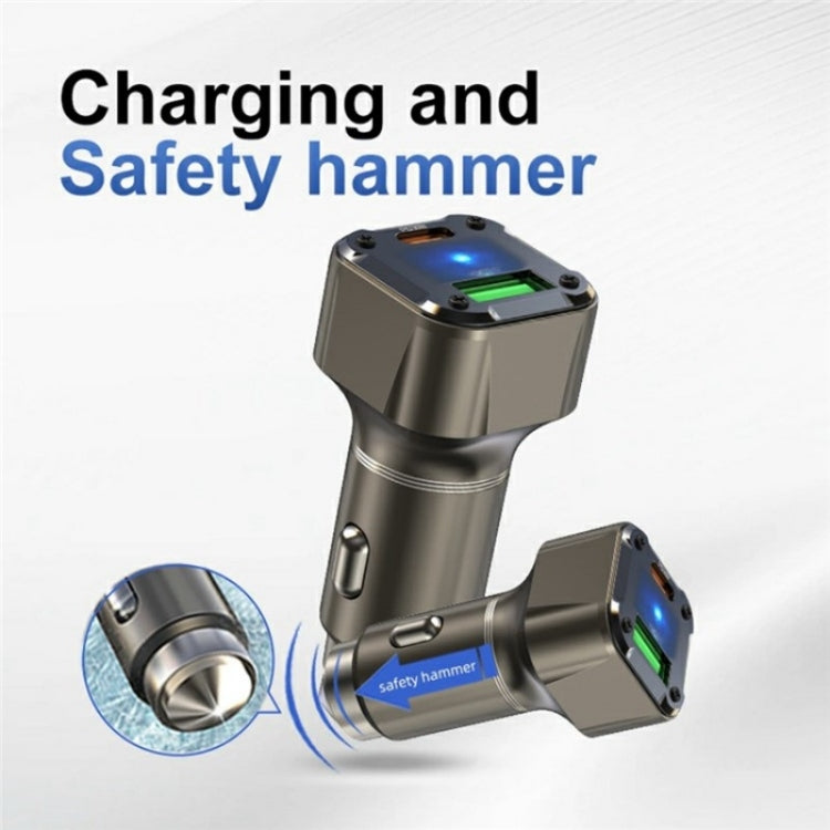 K25 Fast Charging Metal Window Breaker Car Charger Adapter PD 30W Super Charger — view 3