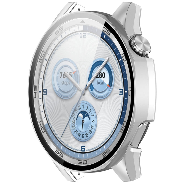 Tempered Glass Film Integrated PC Watch Protective Case — Glossy Black
