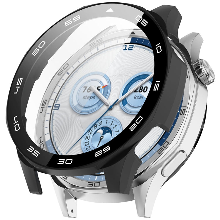 For Huawei Watch GT 5 46mm Graduated style Tempered Glass Film Integrated PC Watch Case — Green