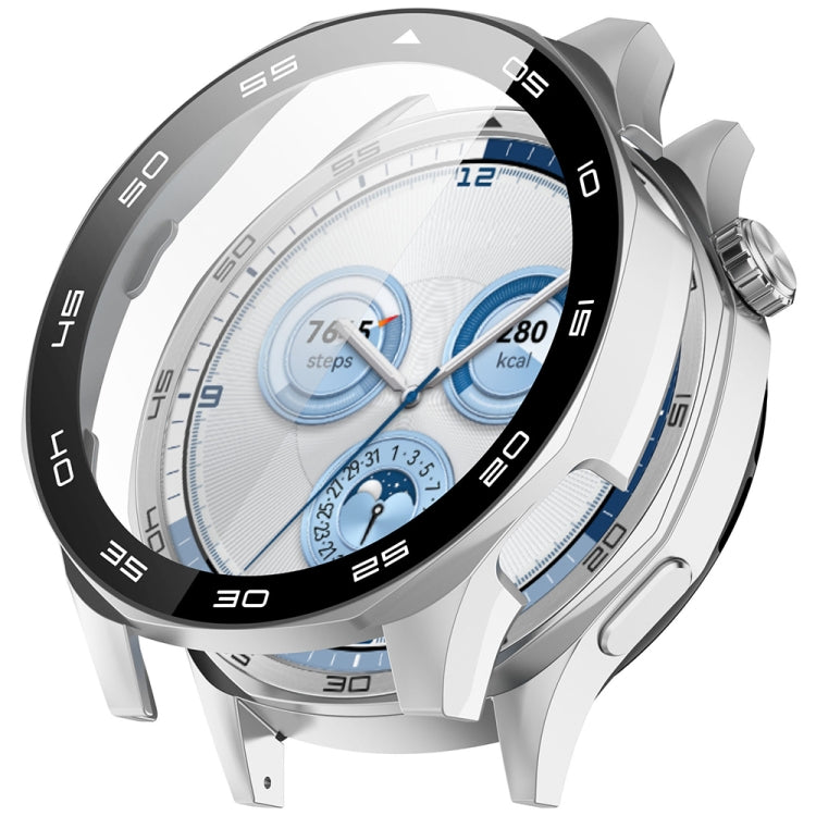 For Huawei Watch GT 5 46mm Graduated style Tempered Glass Film Integrated PC Watch Case — Bright Rose Gold