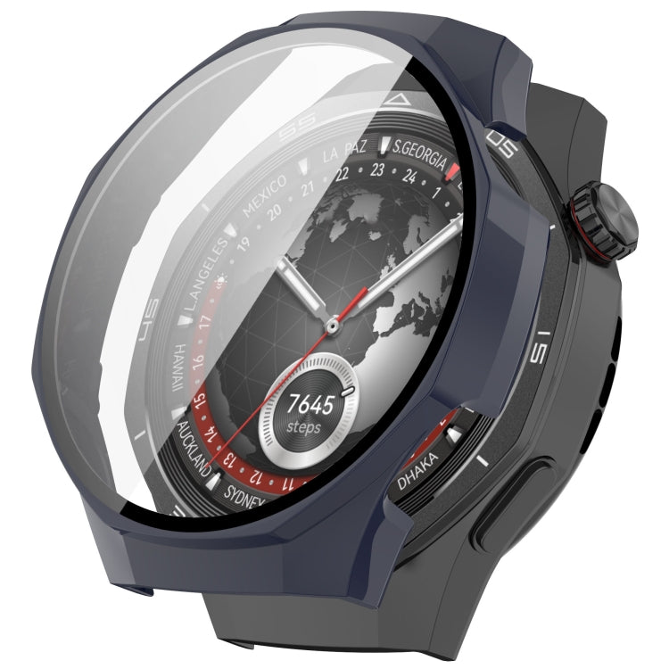 For Huawei Watch GT 5 Pro 46mm Ordinary Style Tempered Glass Film Integrated PC Watch Case — Ivory White