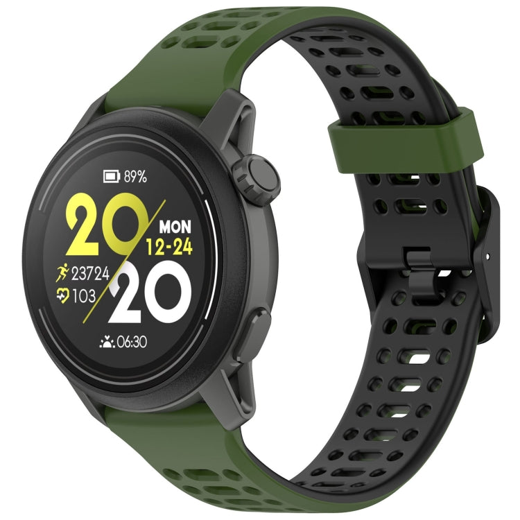For Coros Pace 2 Dual Color Quick Release 20mm Silicone Watch Band — view 9