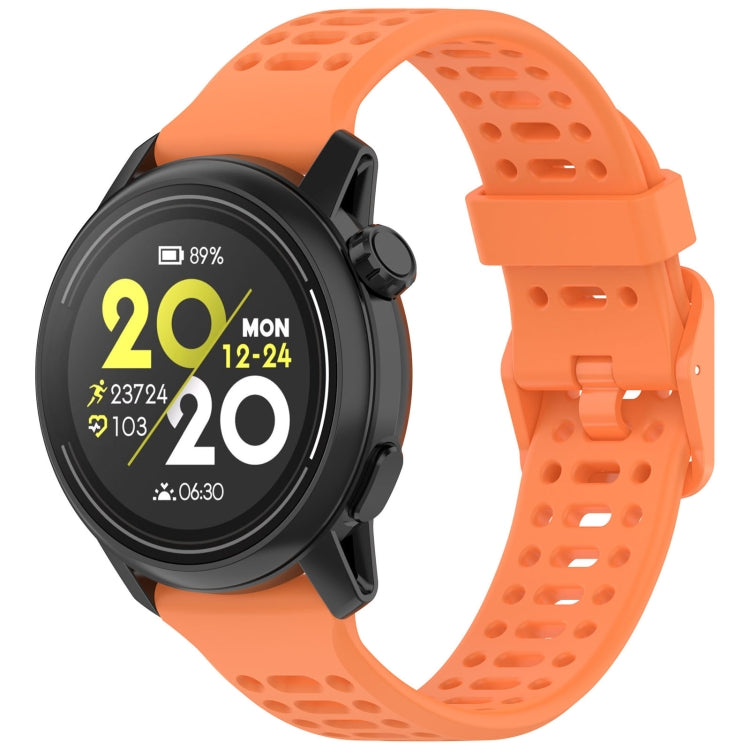 For Coros Pace 3 Solid Color Quick Release 22mm Silicone Watch Band — Red