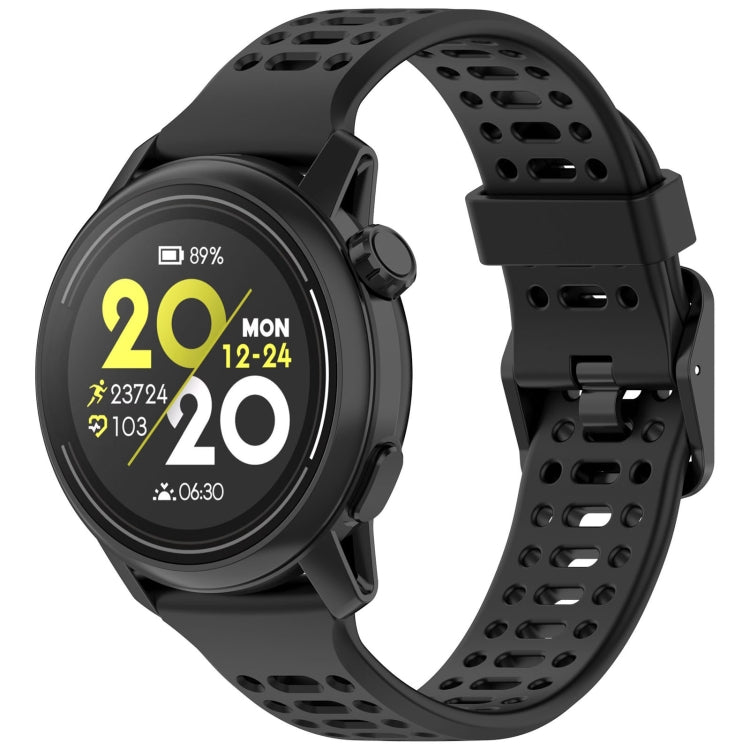 For Coros Pace 3 Solid Color Quick Release 22mm Silicone Watch Band — Purple