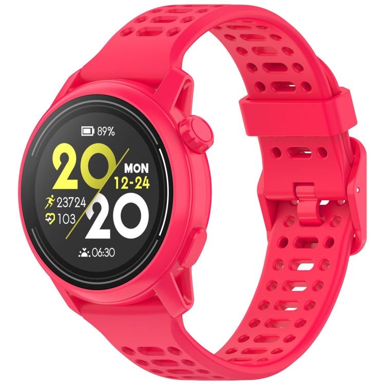 For Coros Pace 3 Solid Color Quick Release 22mm Silicone Watch Band — Yellow
