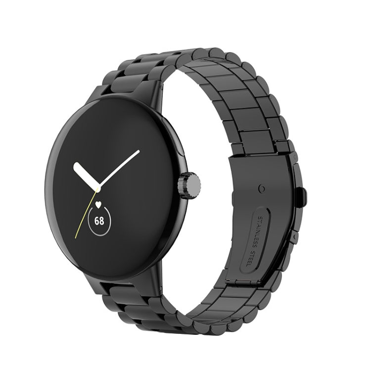 Three Beads Stainless Steel Folding Buckle Integrated Watch Band