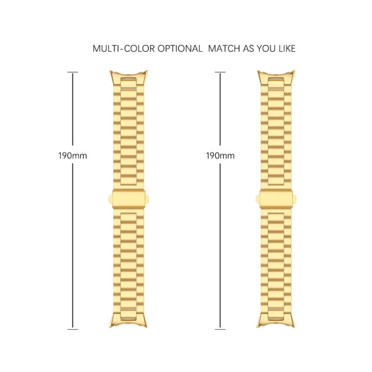 Three Beads Stainless Steel Folding Buckle Integrated Watch Band