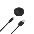 USB Port Split Magnetic Watch Charging Cable — Black
