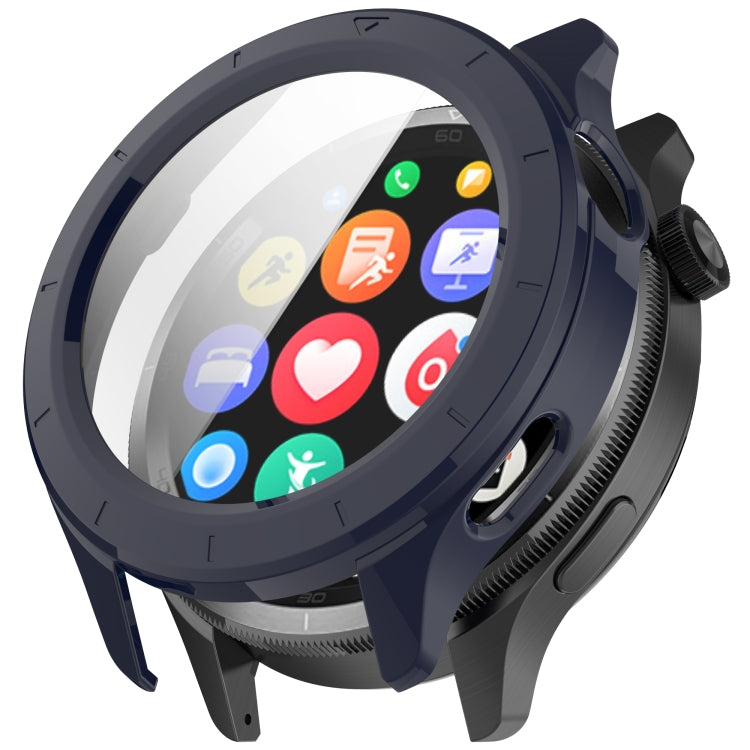 Tempered Film Integrated PC Watch Protective Case — Transparent