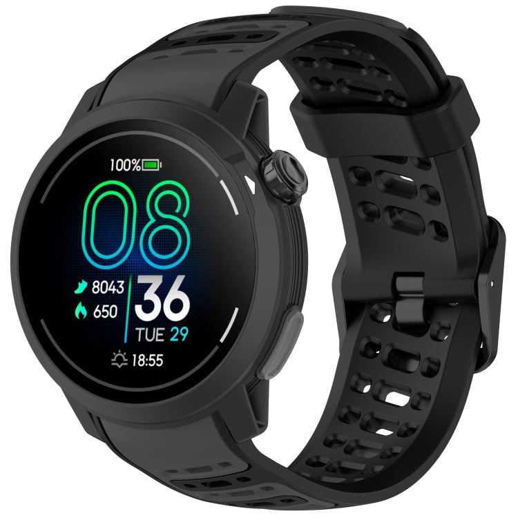 S Shape Dual Color Quick Release Silicone Watch Band — Gray