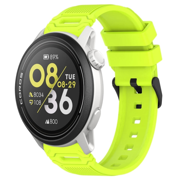Vertical Pattern Black Buckle Silicone Watch Band — Dual Color+White
