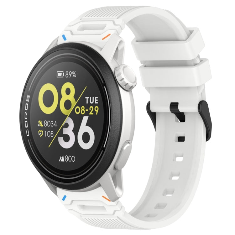 Vertical Pattern Black Buckle Silicone Watch Band — Dual Color+Olive Green