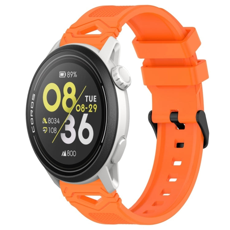 Dotted Black Buckle Silicone Watch Band — Pink