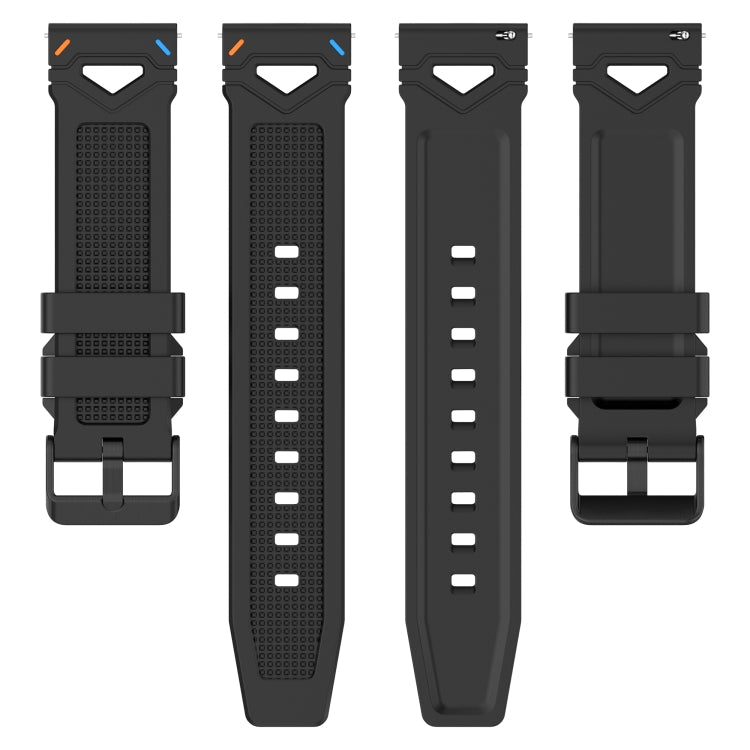 Dotted Black Buckle Silicone Watch Band — view 22