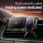 SD01 Car Air Vent Mount Dual Coil Rotating Phone Stand 15W Wireless Charger Phone Holder — SD01 Grey