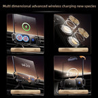 SD01 Car Air Vent Mount Dual Coil Rotating Phone Stand 15W Wireless Charger Phone Holder — view 6