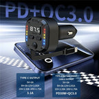 C69 PD 30W Fast Charger FM Transmitter Bluetooth Car Charger with Type-C Extendable Cable — view 6