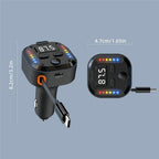 C69 PD 30W Fast Charger FM Transmitter Bluetooth Car Charger with Type-C Extendable Cable — view 7