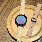 Heart-Shaped Embossed 22mm Leather Watch Band — view 14
