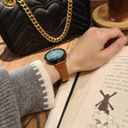 Heart-Shaped Embossed 22mm Leather Watch Band — view 15