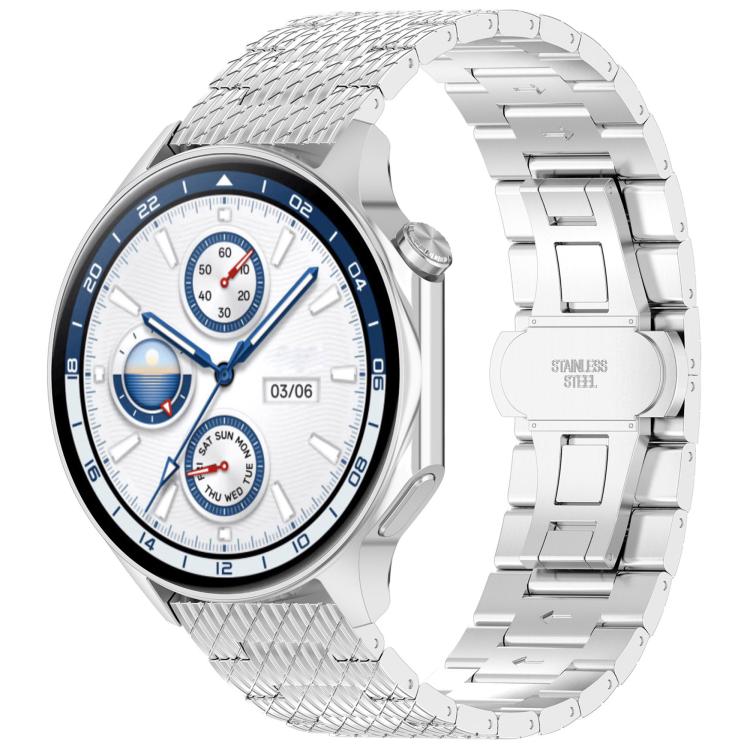 Twill Texture Stainless Steel Metal Watch Band — view 7