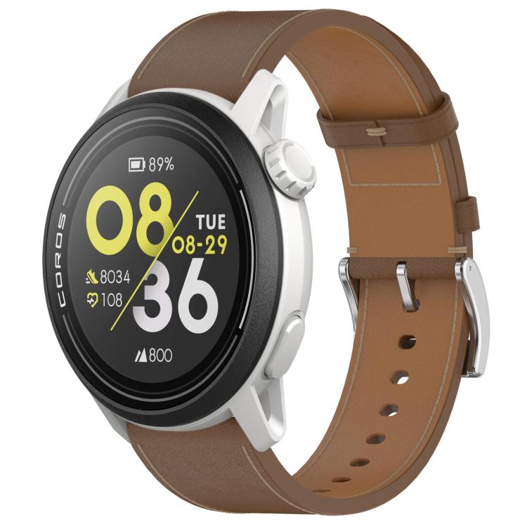 Press Button 22mm Leather Watch Band — view 6