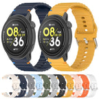 Wavy Grain Stitched 22mm Silicone Watch Band — view 15
