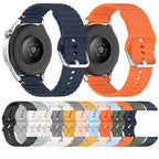 Wavy Grain Stitched 22mm Silicone Watch Band — view 16