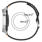 Wavy Grain Stitched 22mm Silicone Watch Band — view 17