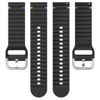 Wavy Grain Stitched 22mm Silicone Watch Band — view 19