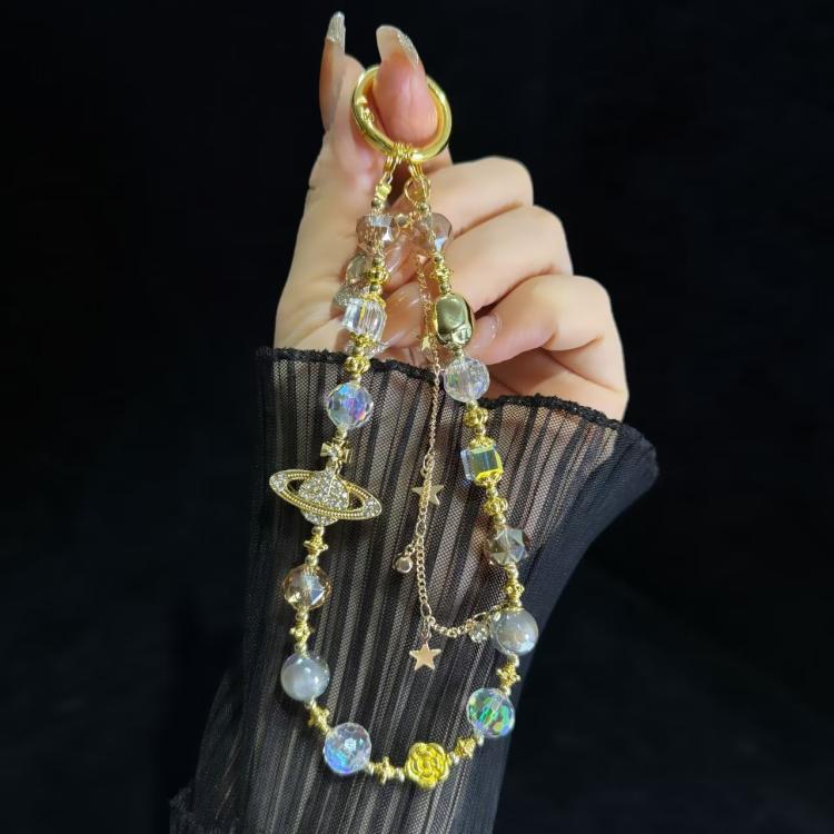 Cosmic Star Color Pearl Phone Chain